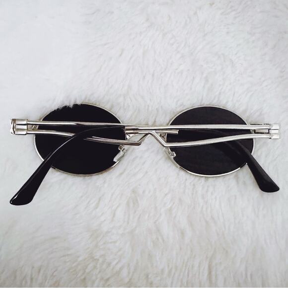 Brandon Black with Silver Rim Round Sunglasses - Picture 14 of 14